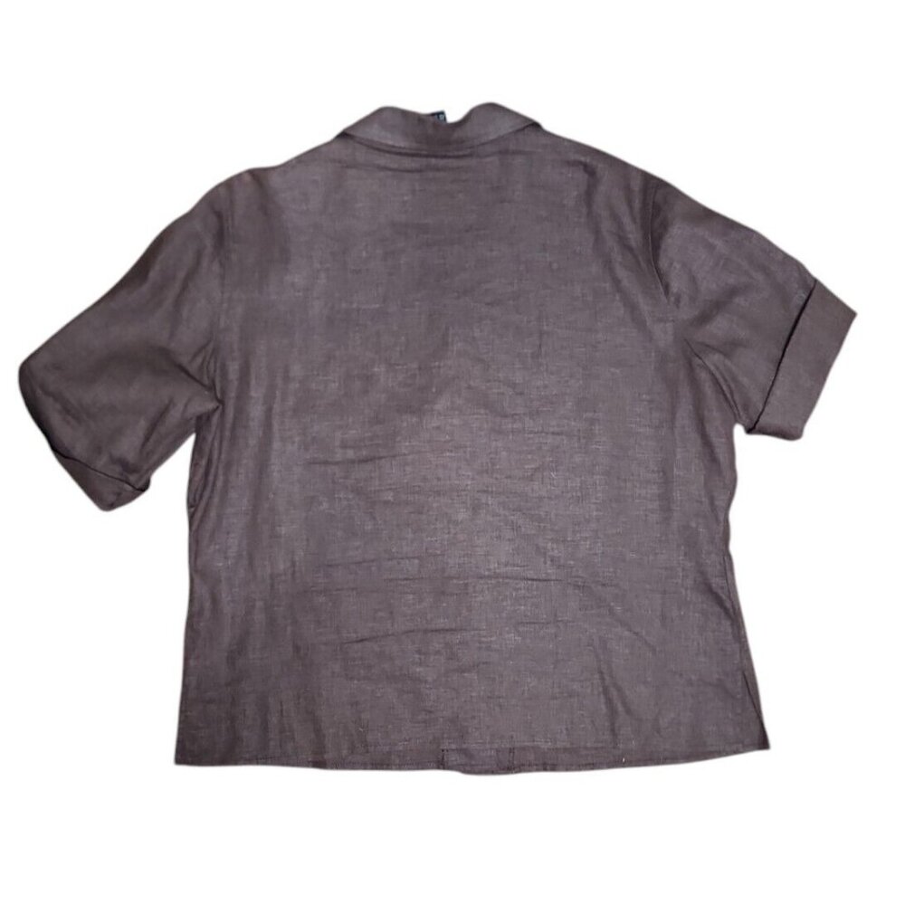 Requirements Petite Solid All Brown Embroidered B… - image 3